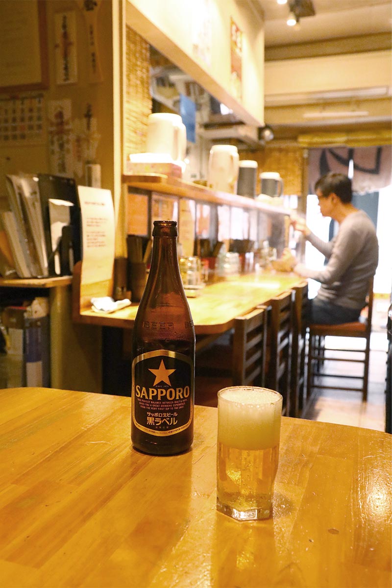 Japonské pivo v aamen baru v Tokiu. Foto Petr Horčička